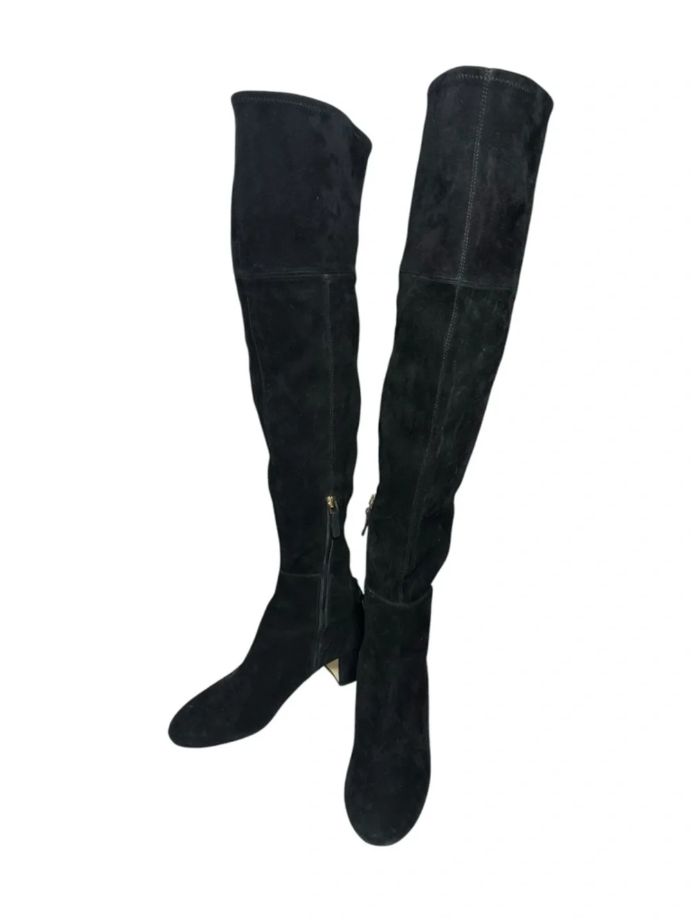 Tory Burch Women’s Size 8.5 Black Stretch Suede Laila Over The Knee High Boots
